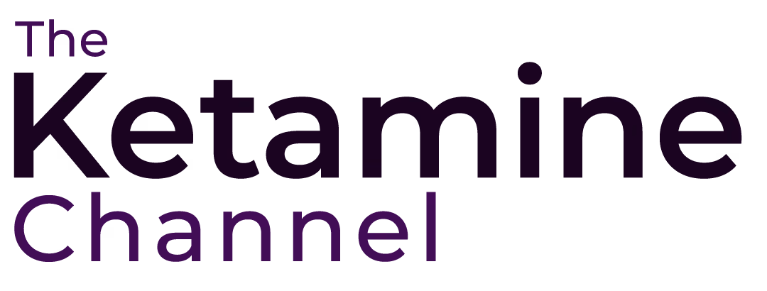 The Ketamine Channel logo with dark purple text on a transparent background.