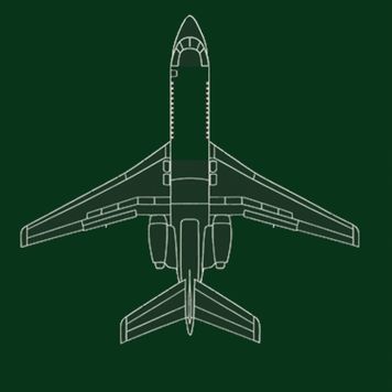 Diagram of the Falcon 7X S/N 93 seen from above, Jetrock