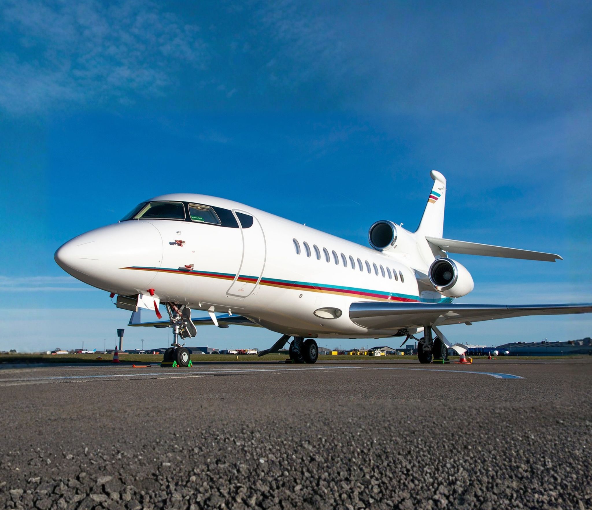 Falcon 7X on tarmac sold by jetrock