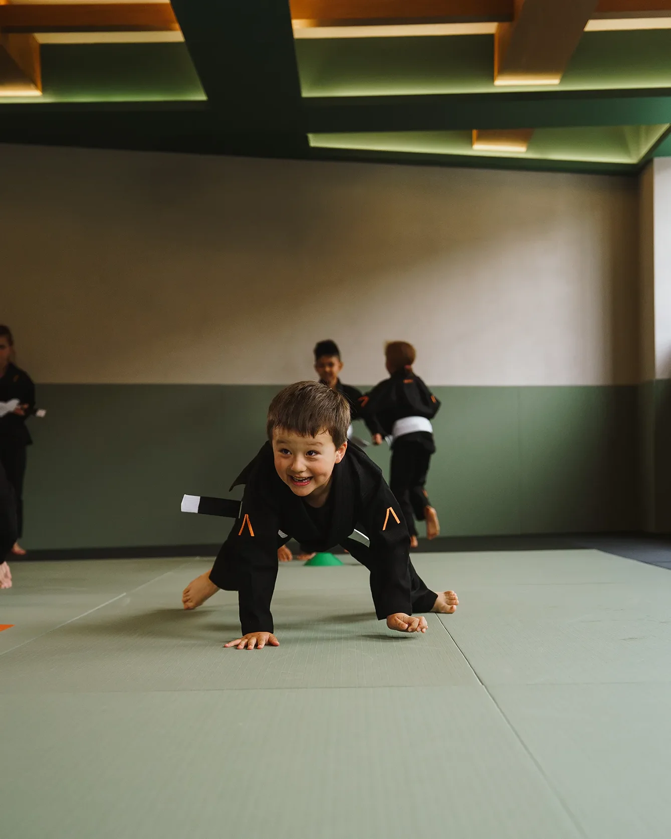 Doing deadlifts at the ARMA gym.