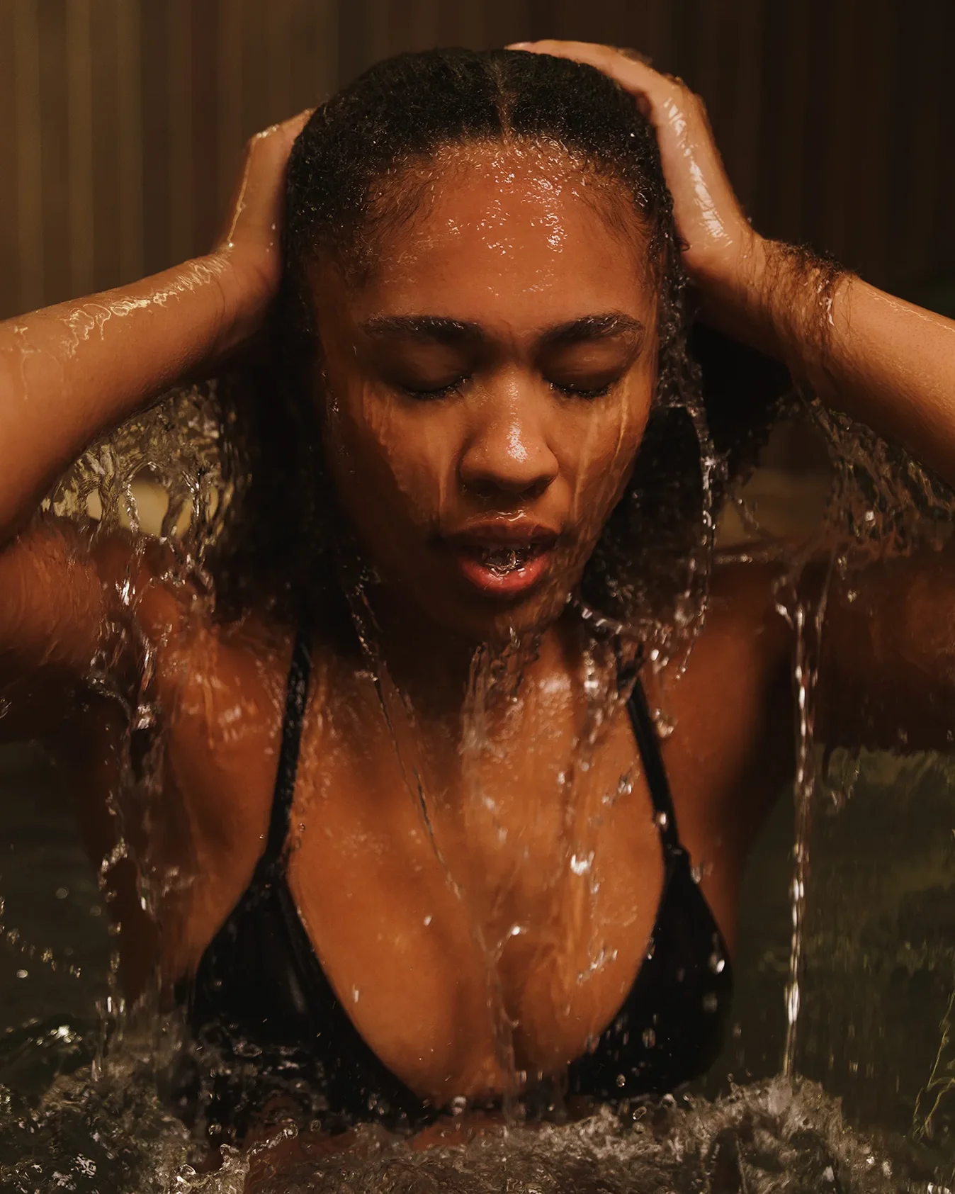 Doing deadlifts at the ARMA gym.