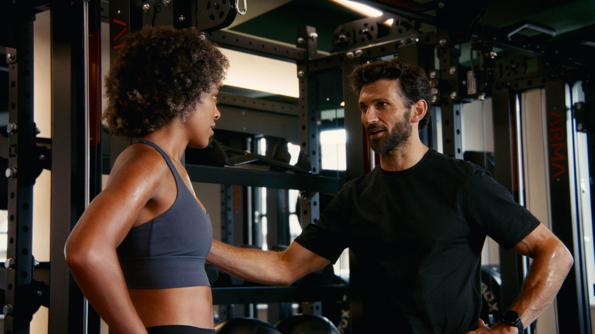 Doing deadlifts at the ARMA gym.