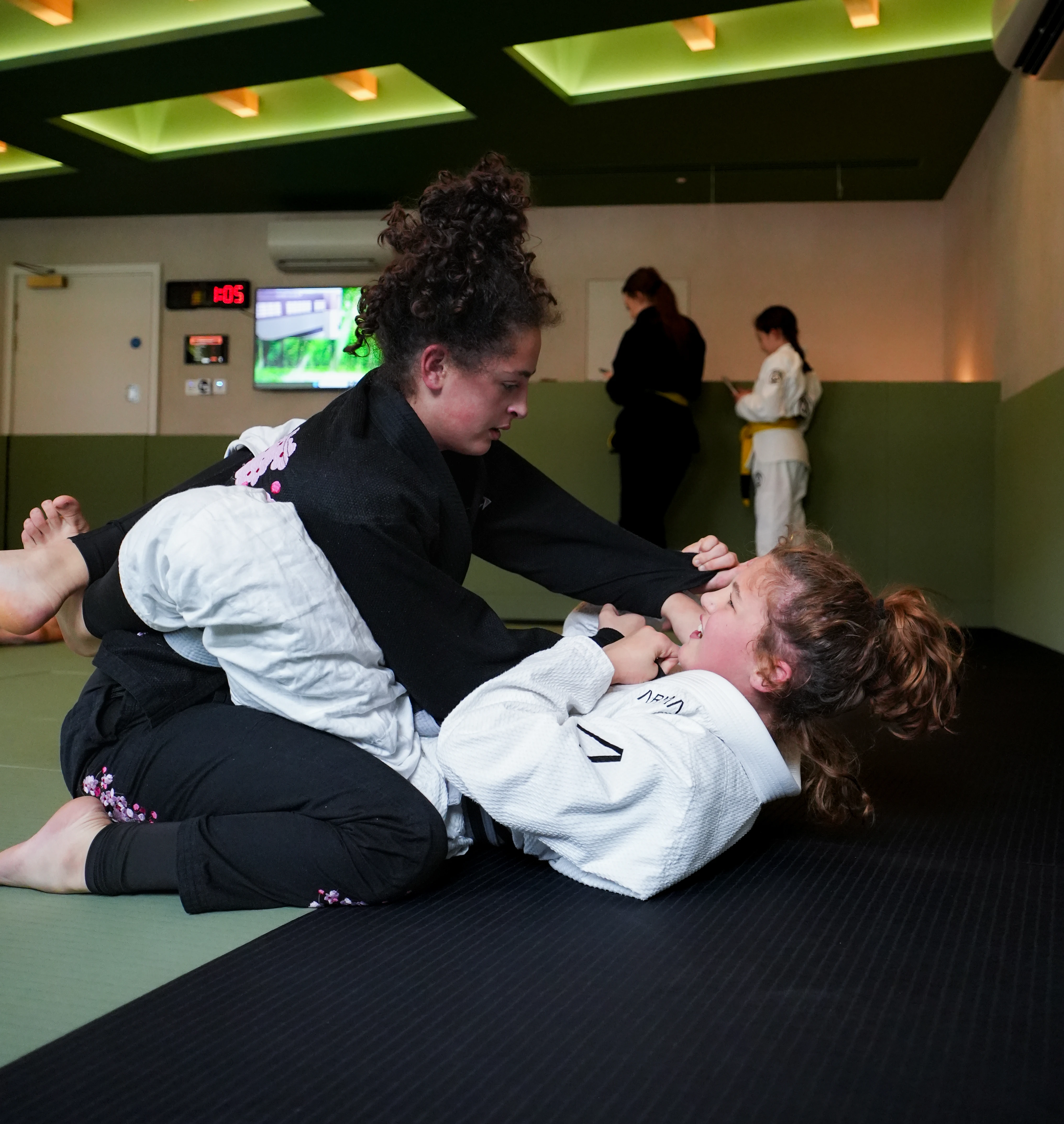 Doing deadlifts at the ARMA gym.