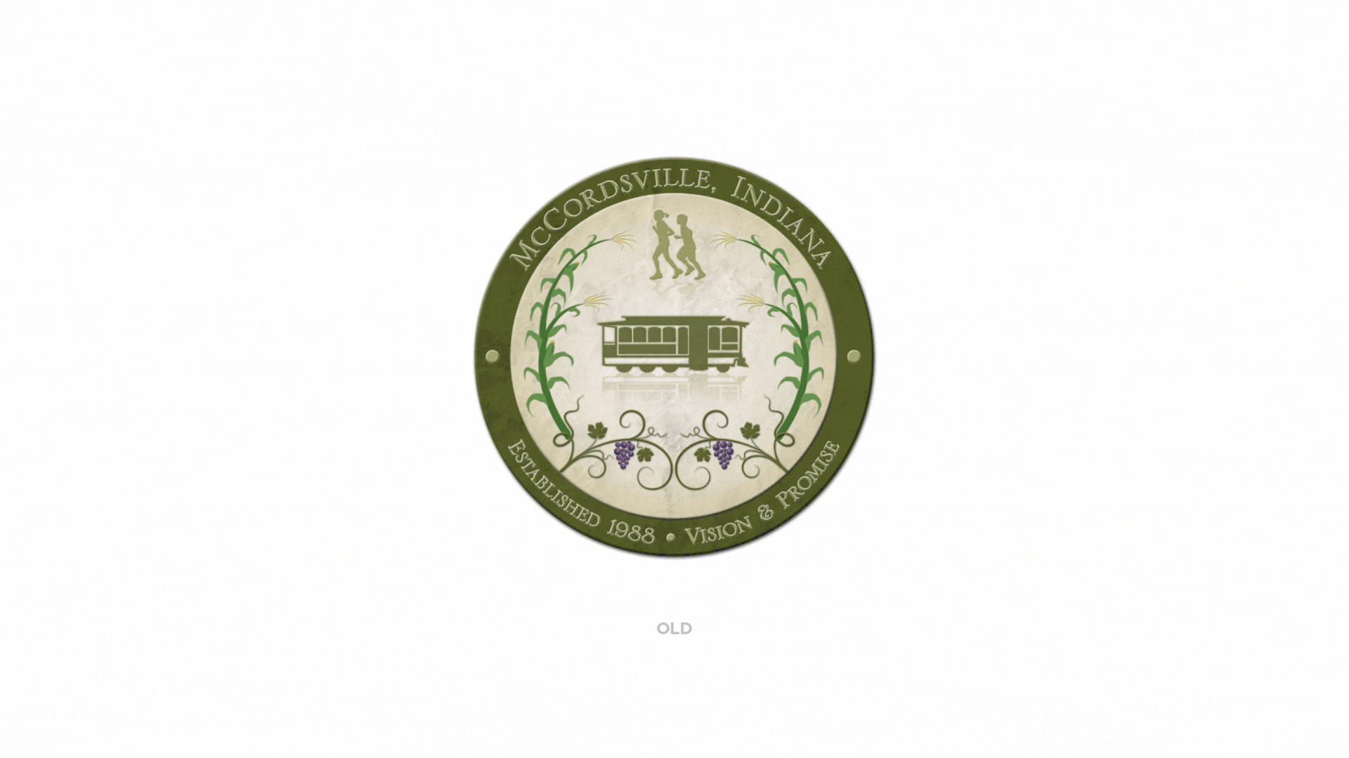 Town of McCordsville's old logo versus the new logo that AP The Creative designed.