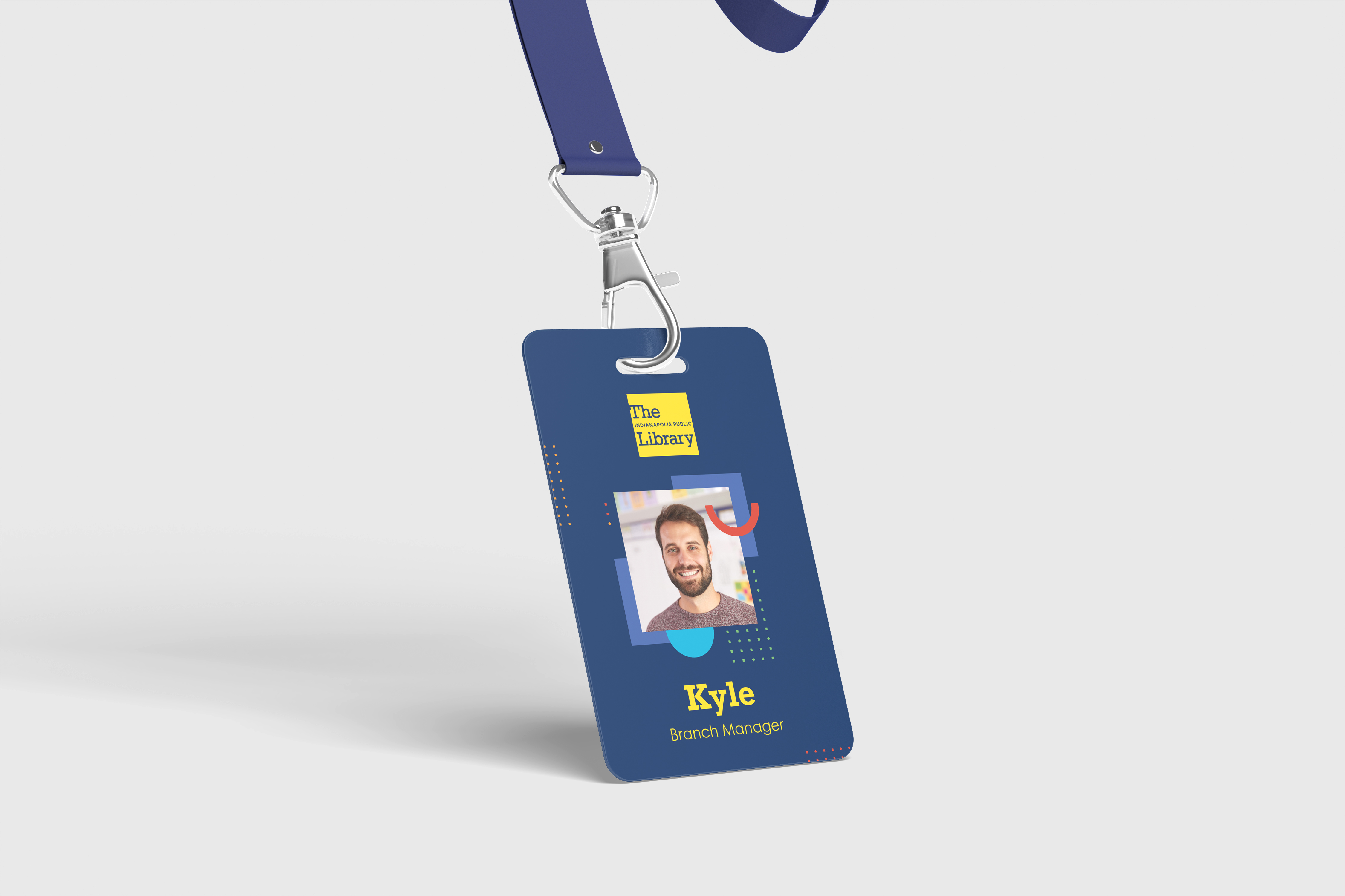 Indianapolis Public Library Name Badge design by AP The Creative.