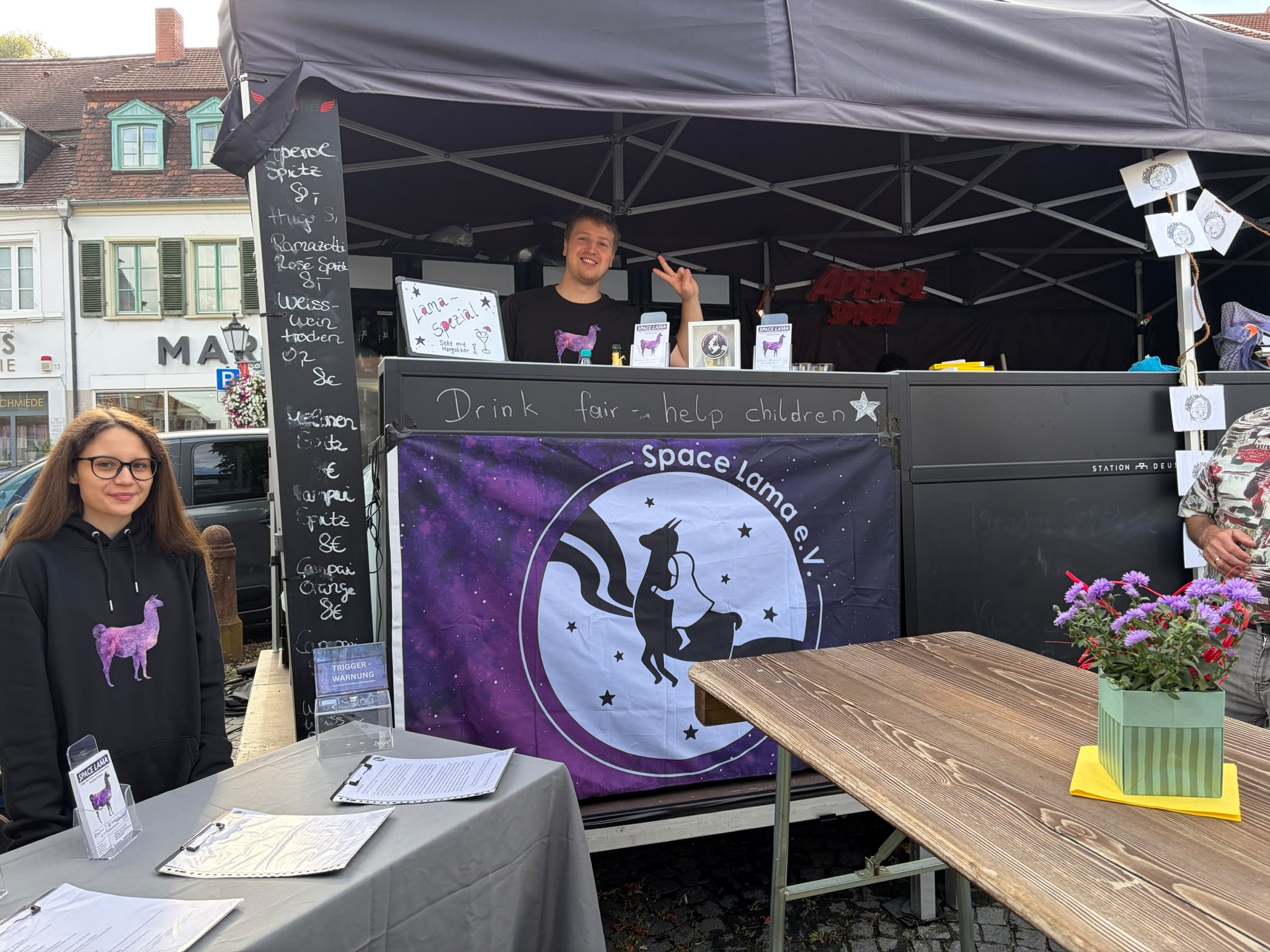 Space Lama e.V. beim Fairtrade-Markt 2026 in Homburg.