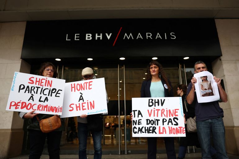 What sparked a French furore over a Shein store in Paris?