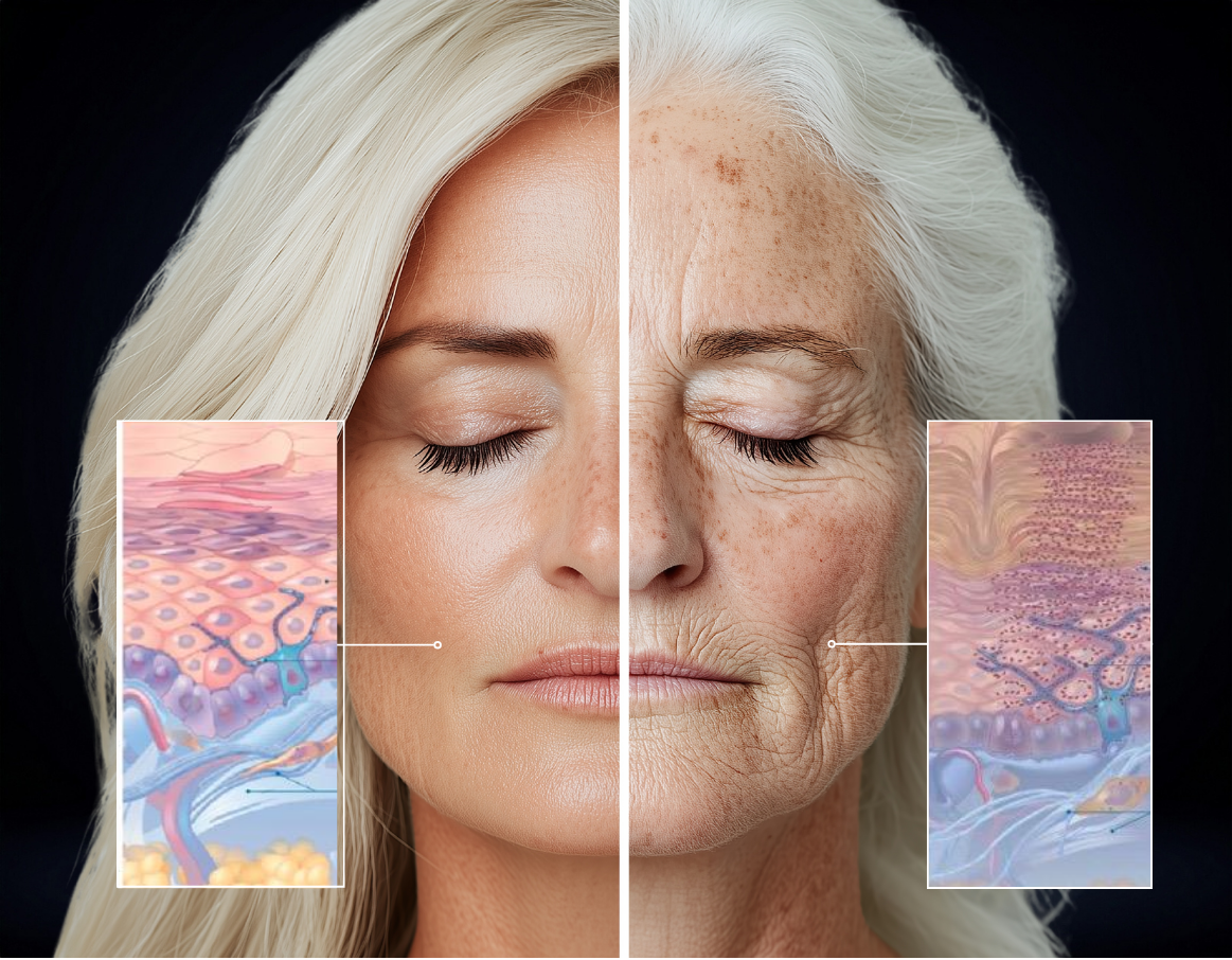 How inflammation degrades the skin — education graphic