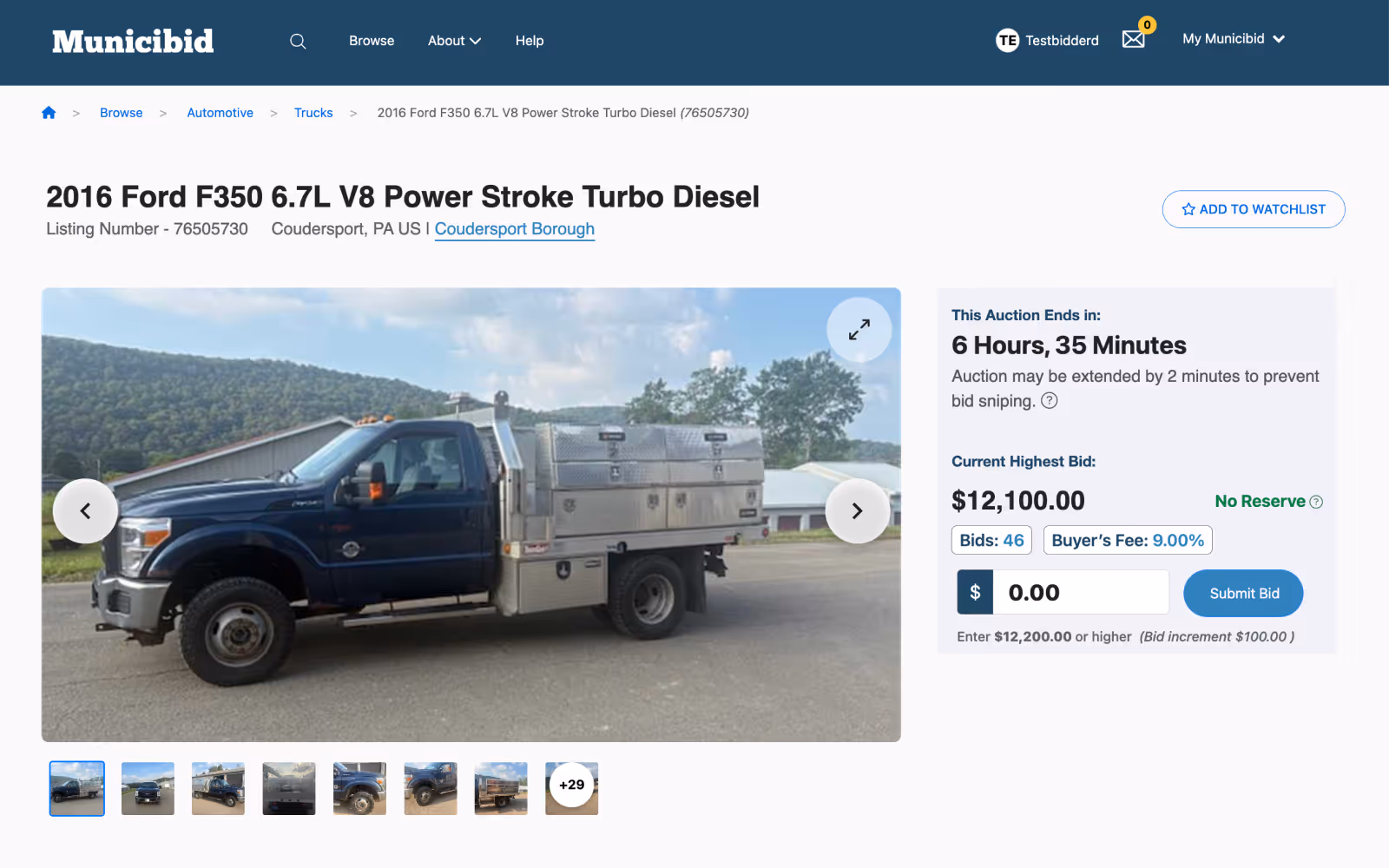 Municibid Auction Site