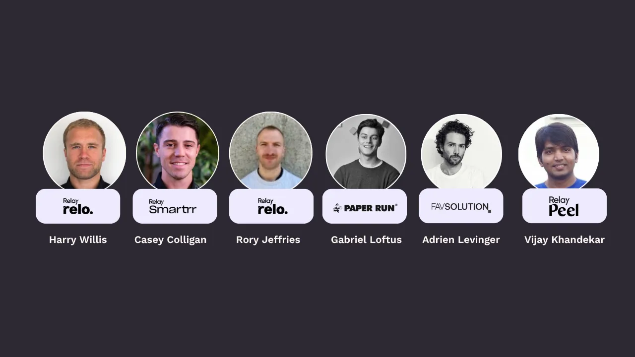 Post-Purchase Experience webinar graphic with six speakers and their company logos.