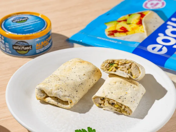 Mediterranean tuna wrap