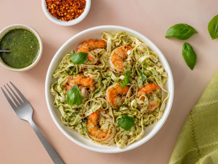 Shrimp Pesto Pasta