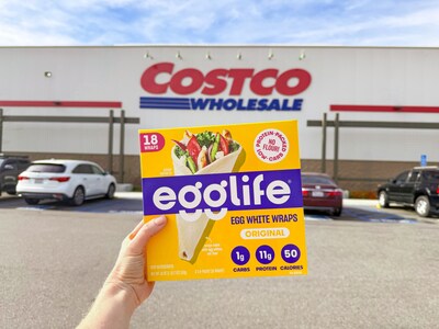 Shoppers can find the 18-count Original egglife EGG WHITE WRAPS in the refrigerated deli section at participating Northeast Costco warehouses for a limited time.