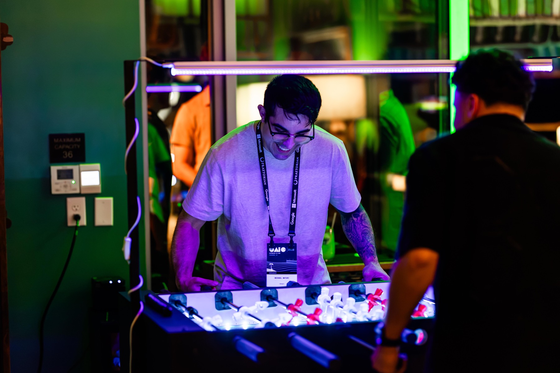 Foosball during an OAIC 2026 social gathering
