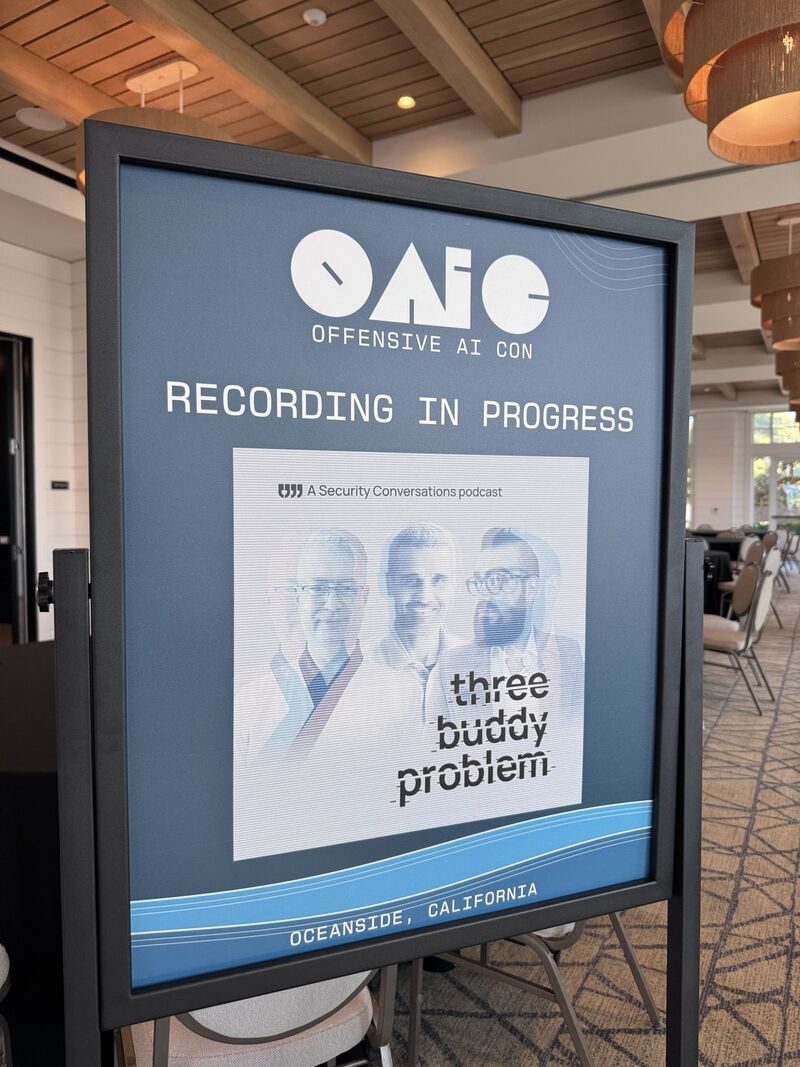 OAIC Recording in Progress sign for the Three Buddy Problem podcast