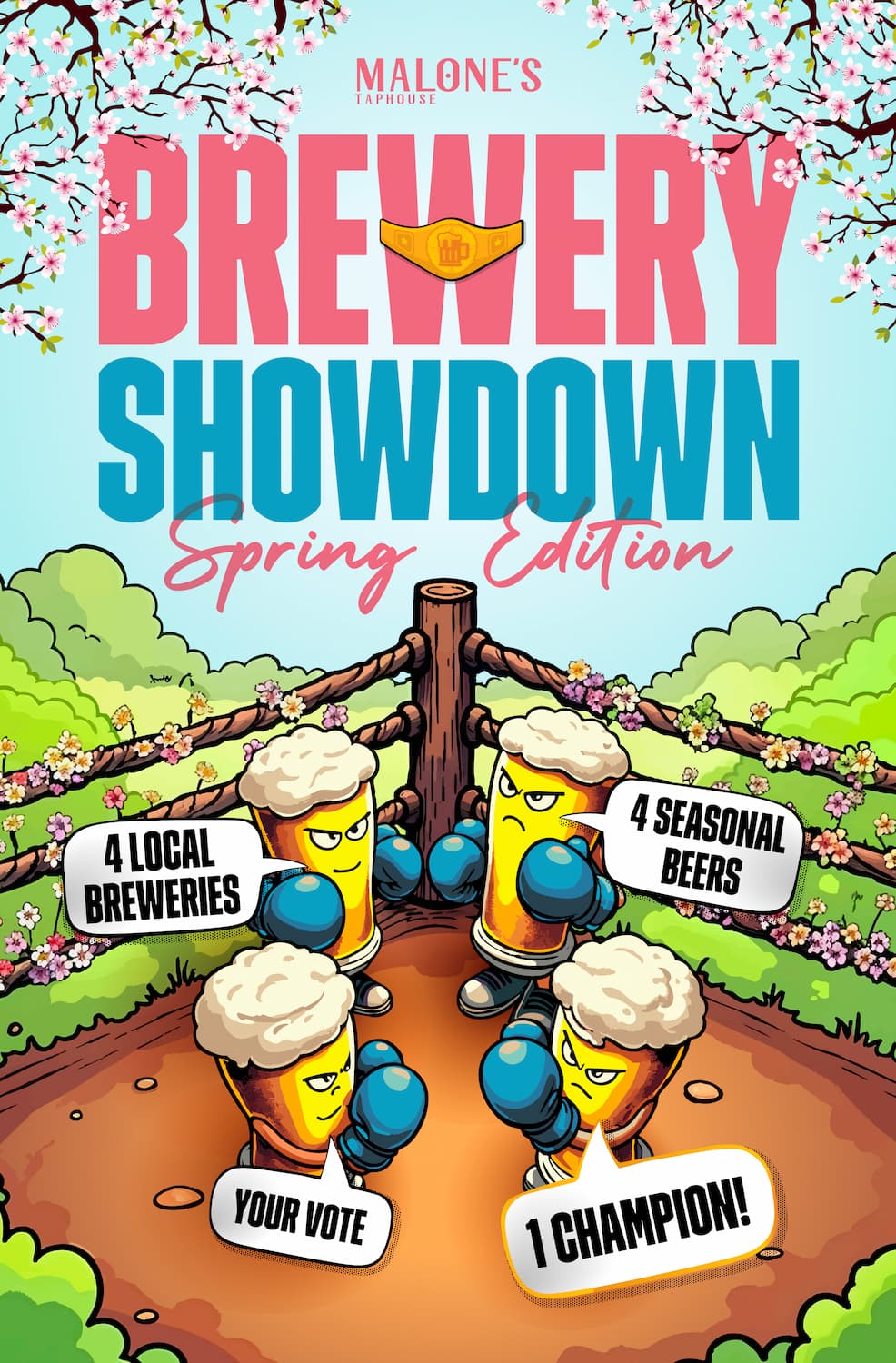 Brewery Showdown Spring Edition at Malone's Taphouse | 4 local breweries, 4 seasonal beers, your vote, 1 champion!