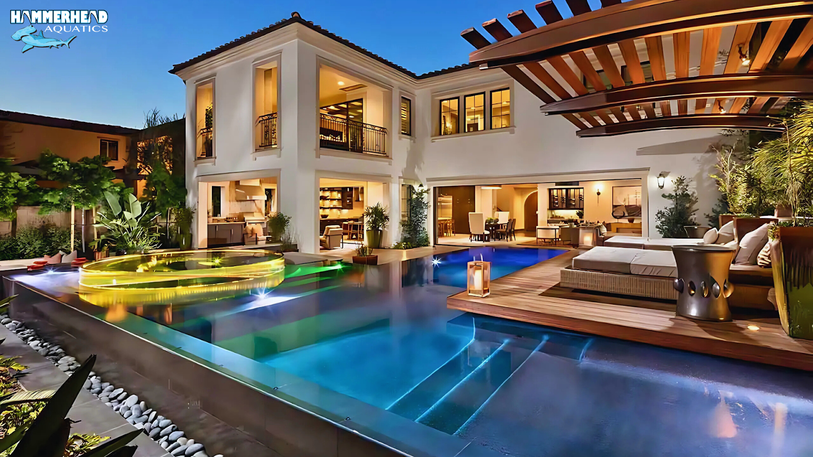 Luxury property with a pool window adding lasting aesthetic value.