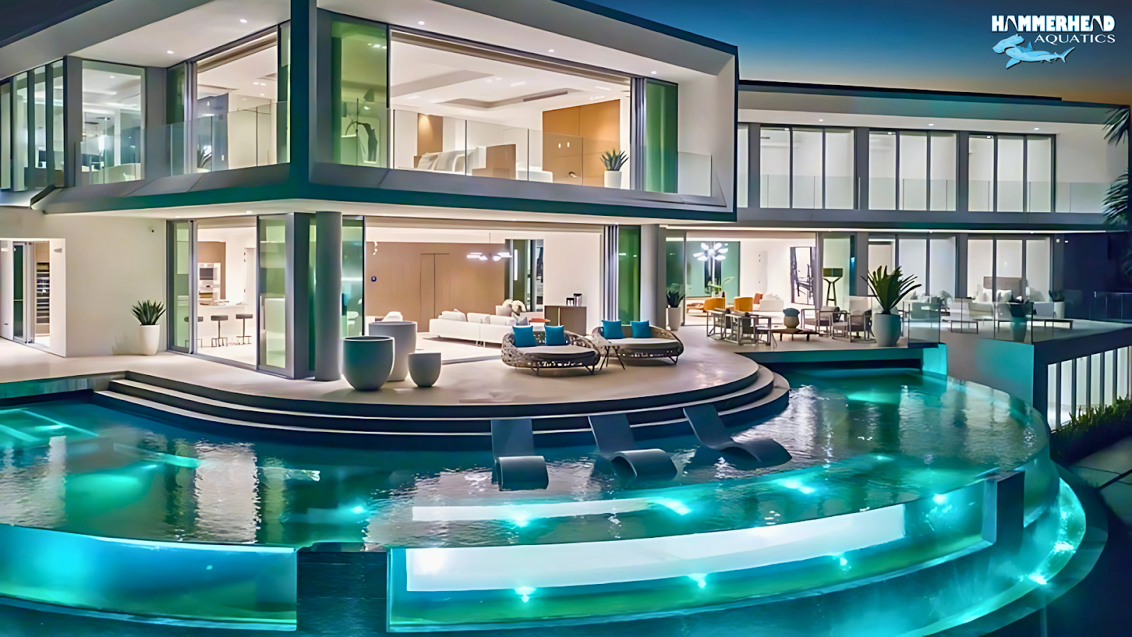 pools planned by architects to fit and blend with the house