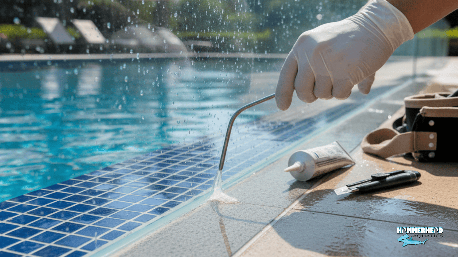 Maintenance inspection of swimming pool waterproofing sealants