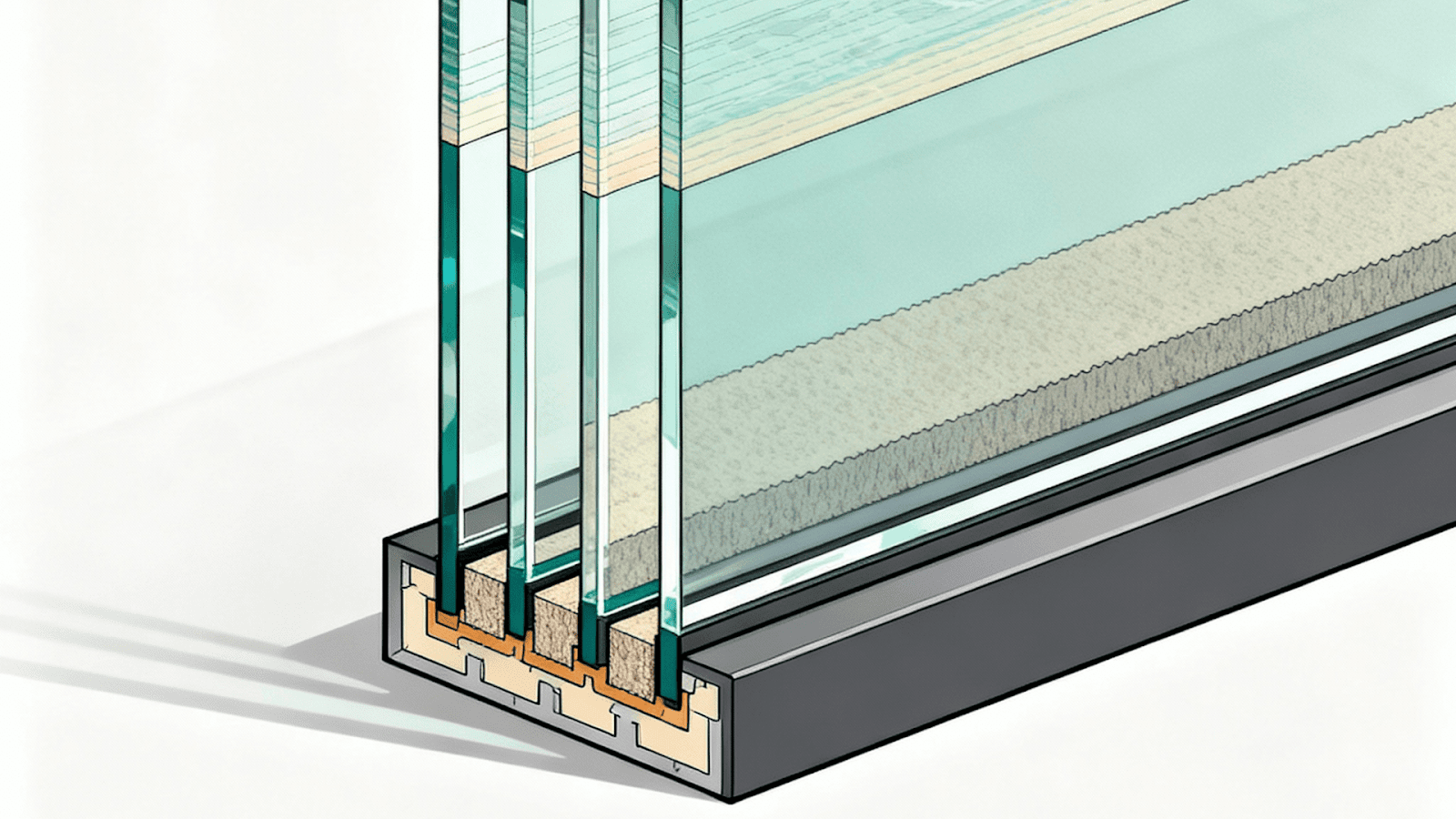 Laminated safety glass zoo window with interlayer protection for durability and safety