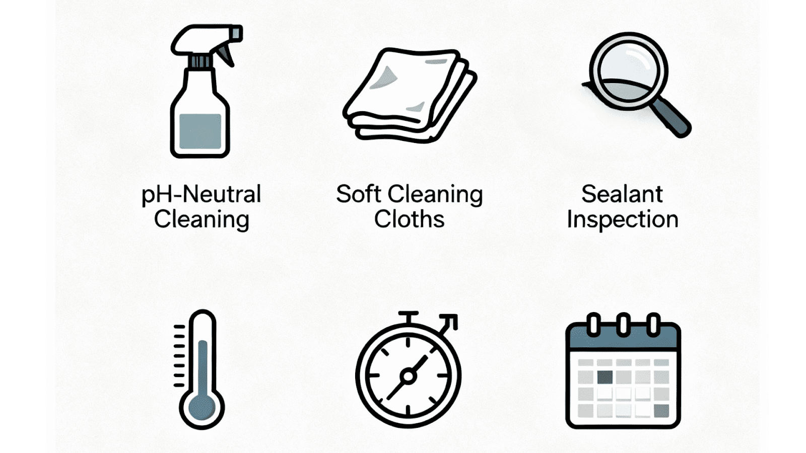 Maintenance checklist for anti-reflective and acoustic zoo glass with cleaning and inspection steps
