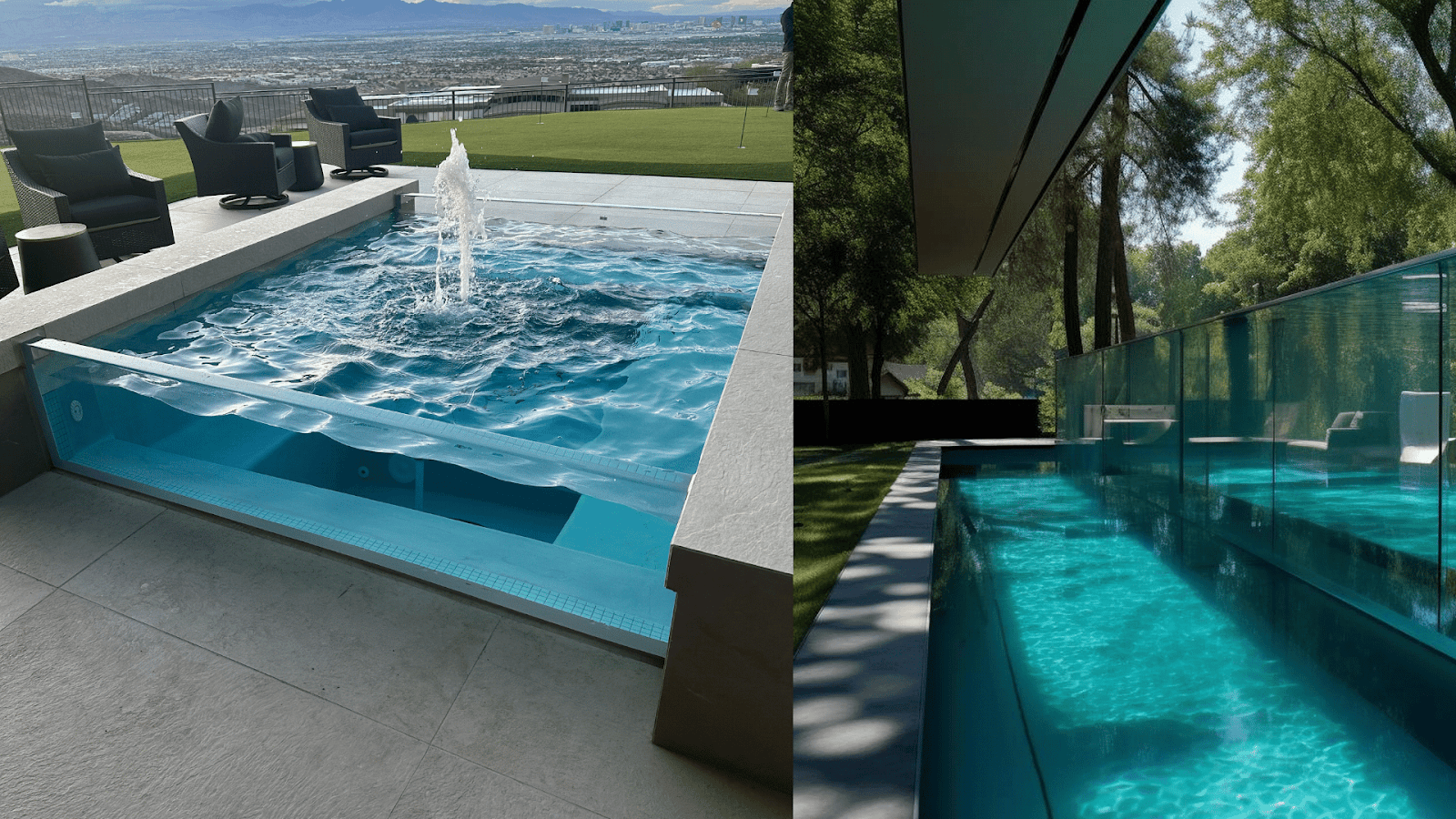 Curved panoramic acrylic windows versus flat glass viewport showcasing design flexibility