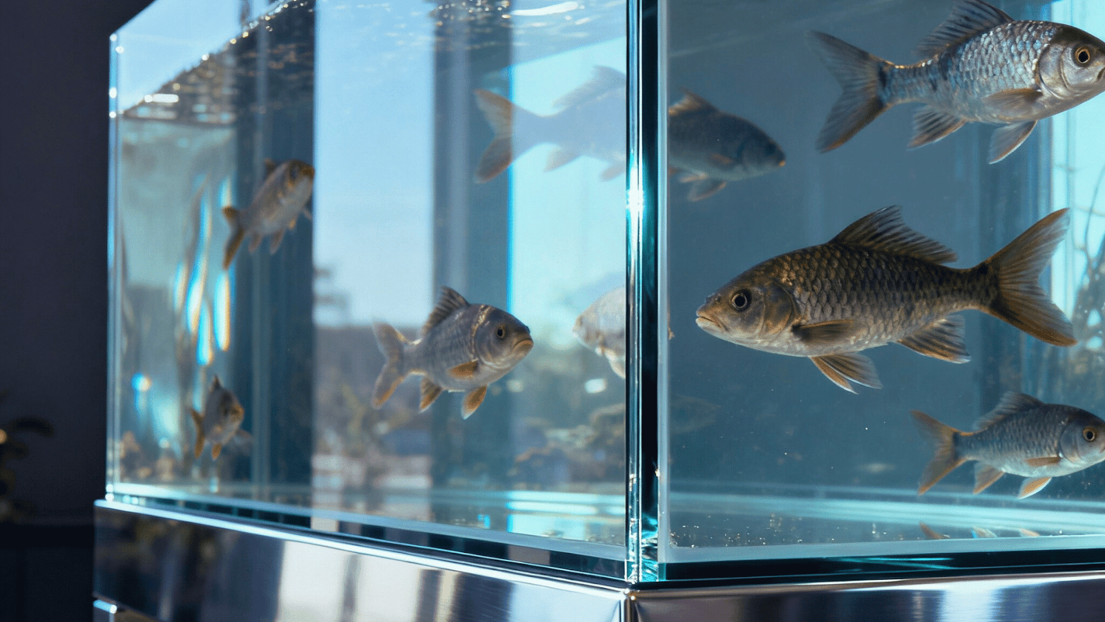 Tempered aquarium glass panel offering high strength and safety
