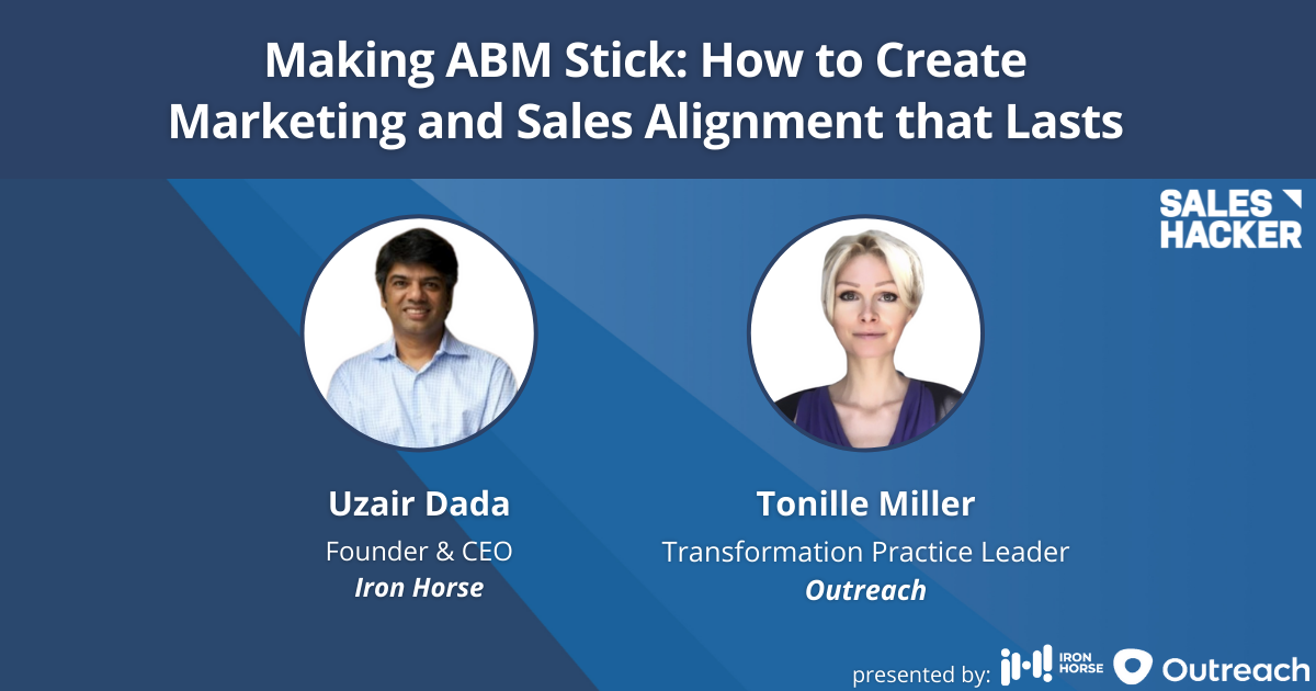 Create sales and marketing alignment that lasts.