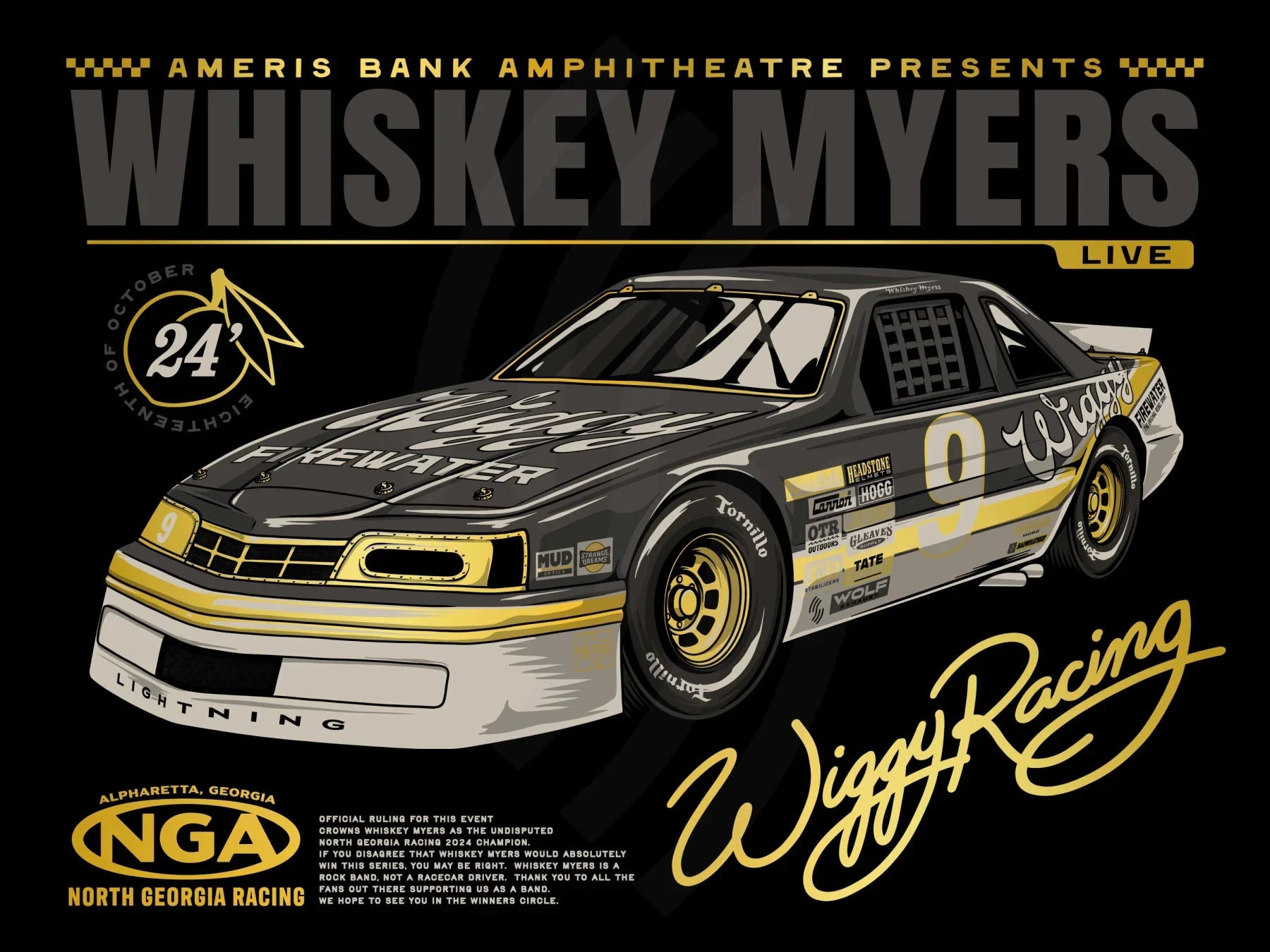 D39 | WHISKEY MYERS | GA | 24K GOLD | 3DIAMOND