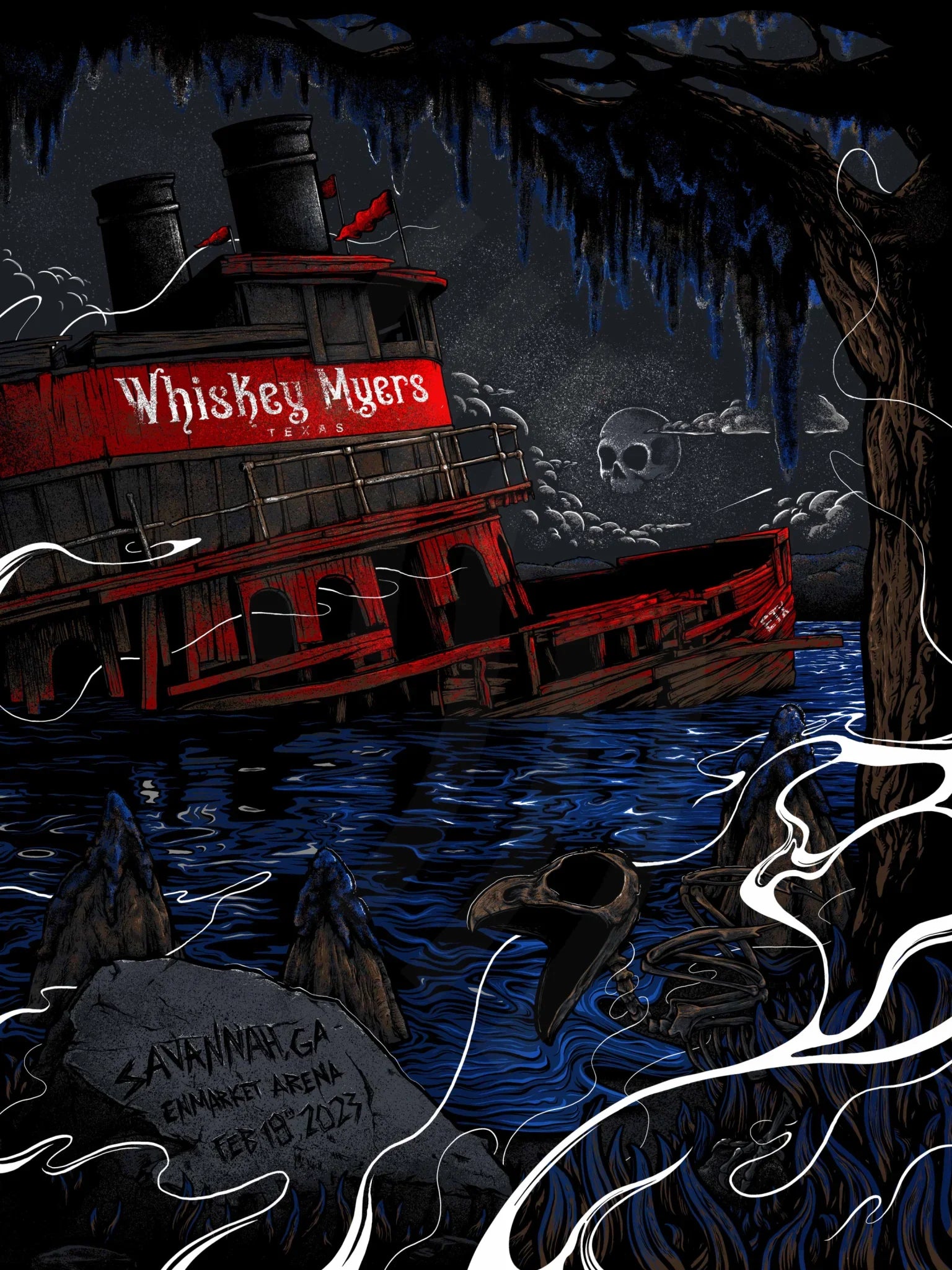 C4 | WHISKEY MYERS | SAVANNAH | 3DIAMOND | REDWHITEBLUE