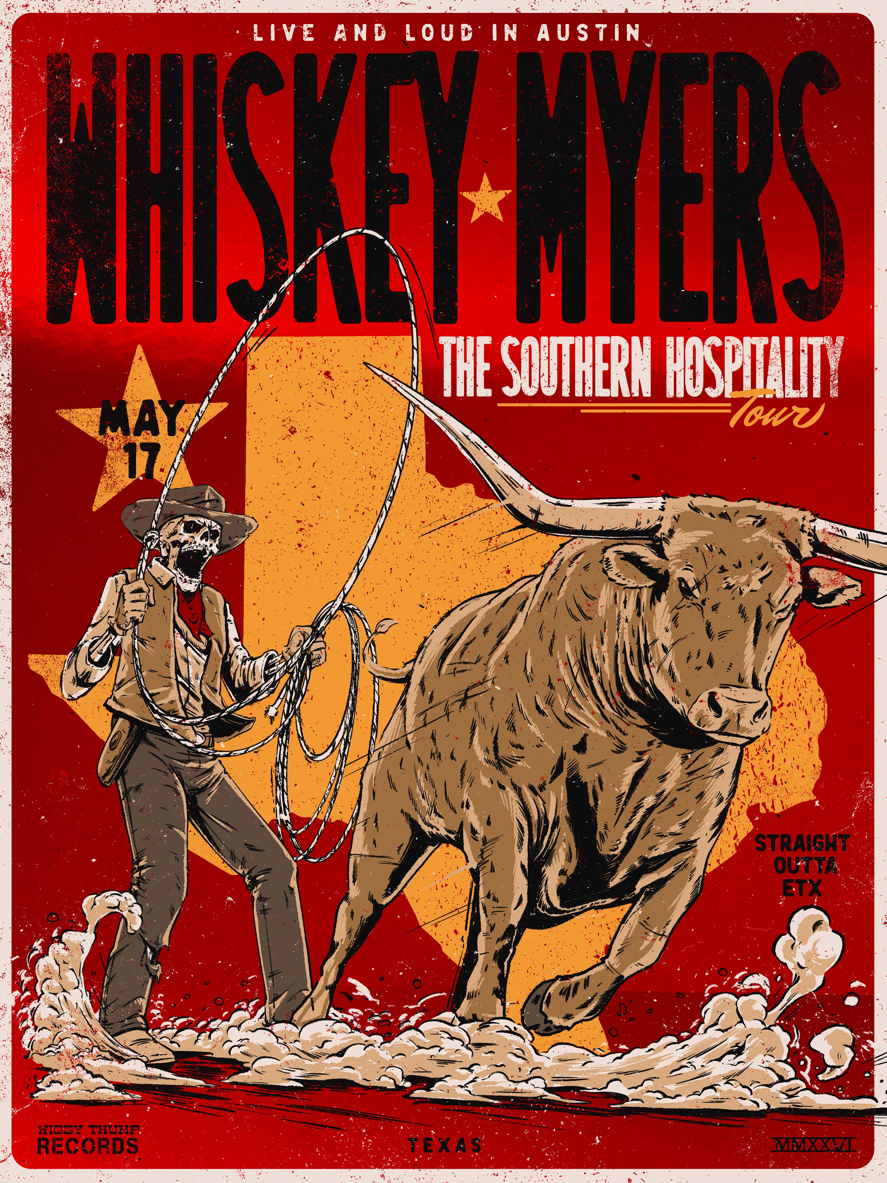 F10 | Whiskey Myers X Soundwaves Creative | Austin TX | Red Mirror | 3DIAMOND