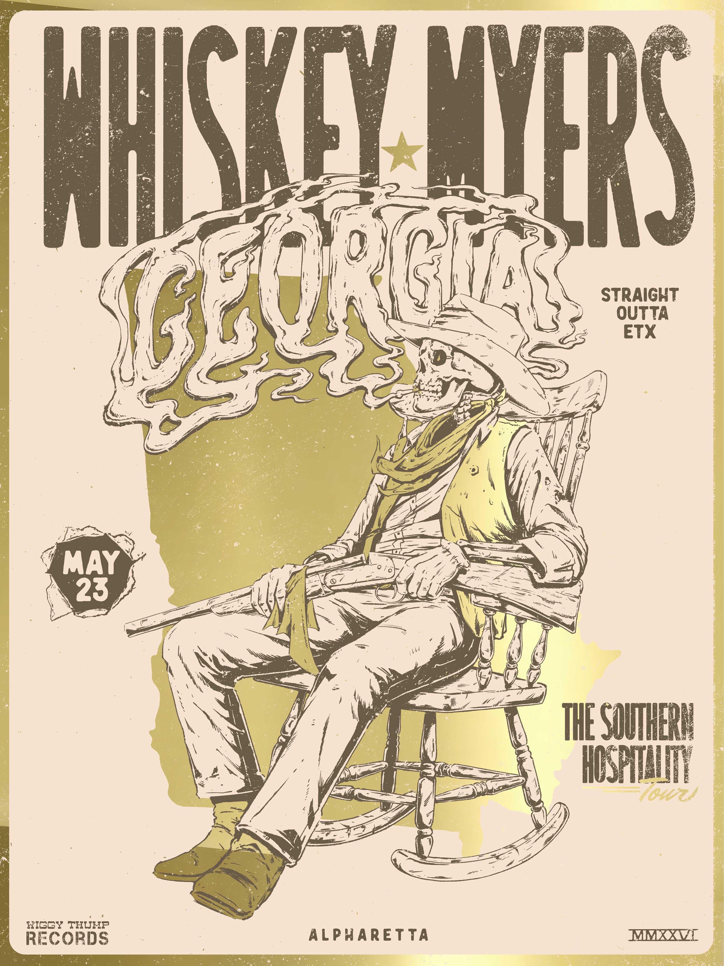 F13 | Whiskey Myers X Soundwaves Creative | Alpharetta GA | 24K Gold | 3DIAMOND