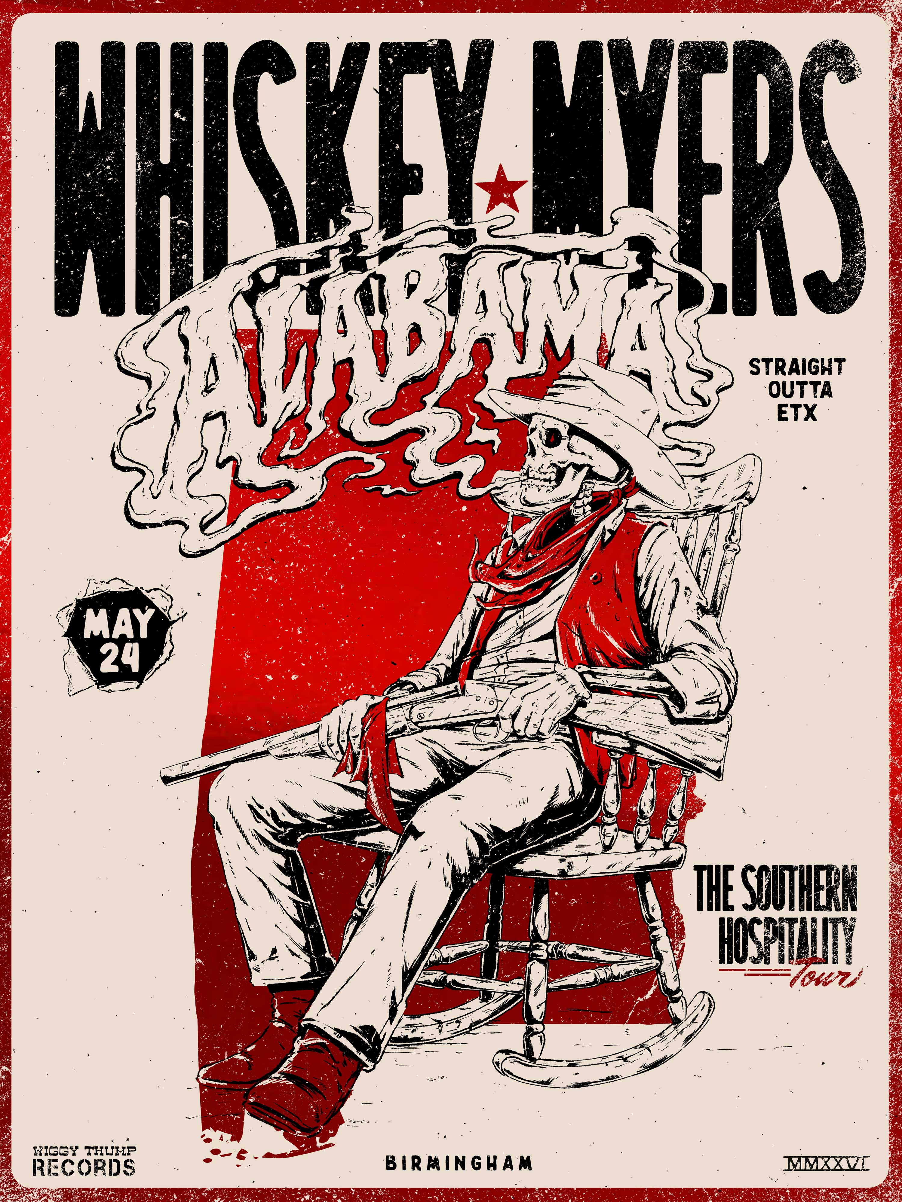 F14 | Whiskey Myers X Soundwaves Creative | Birmingham AL | Red Mirror | 3DIAMOND
