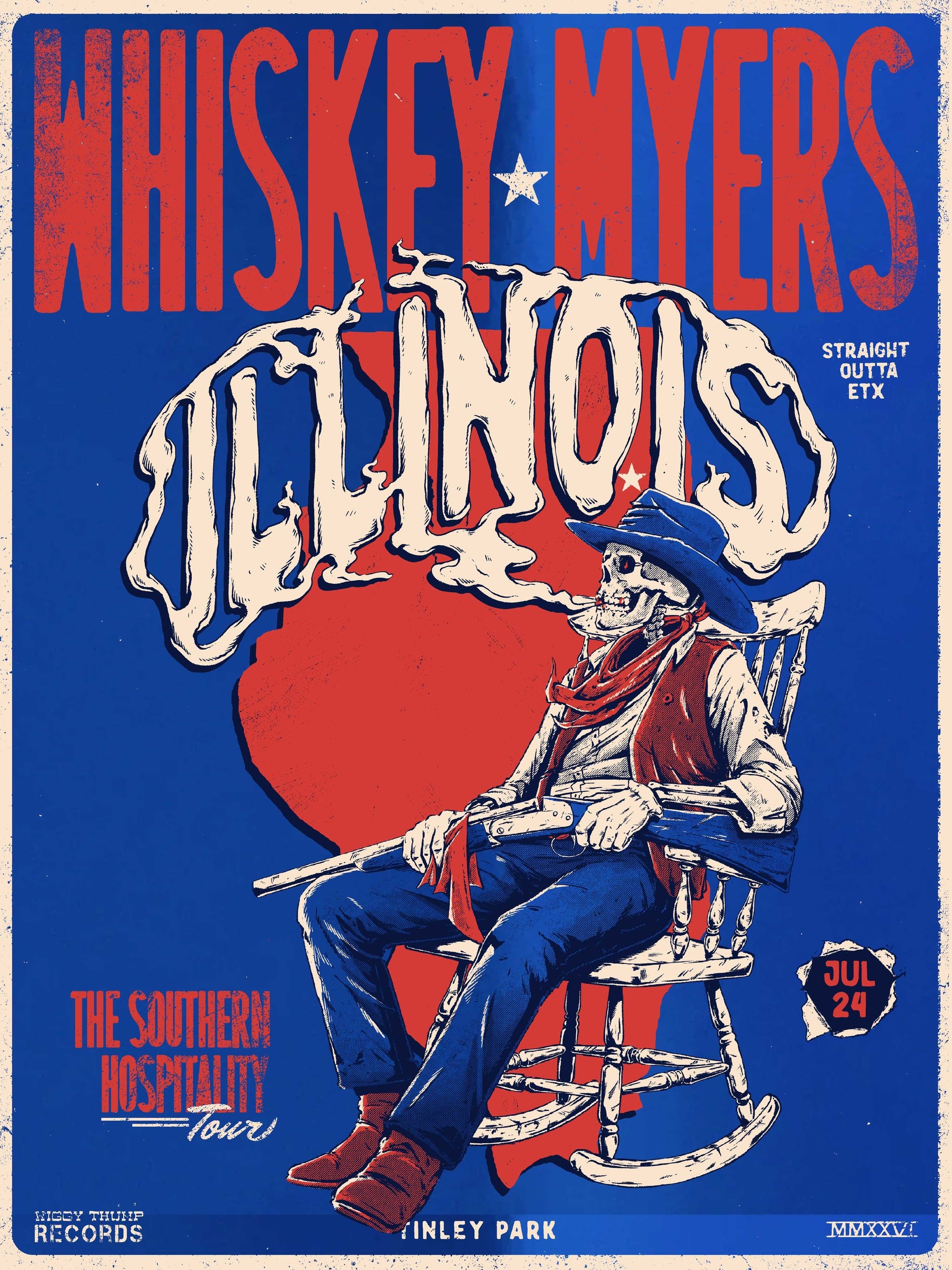 F36 | Whiskey Myers X Soundwaves Creative | Tinley Park IL | Blue Mirror | 3DIAMOND