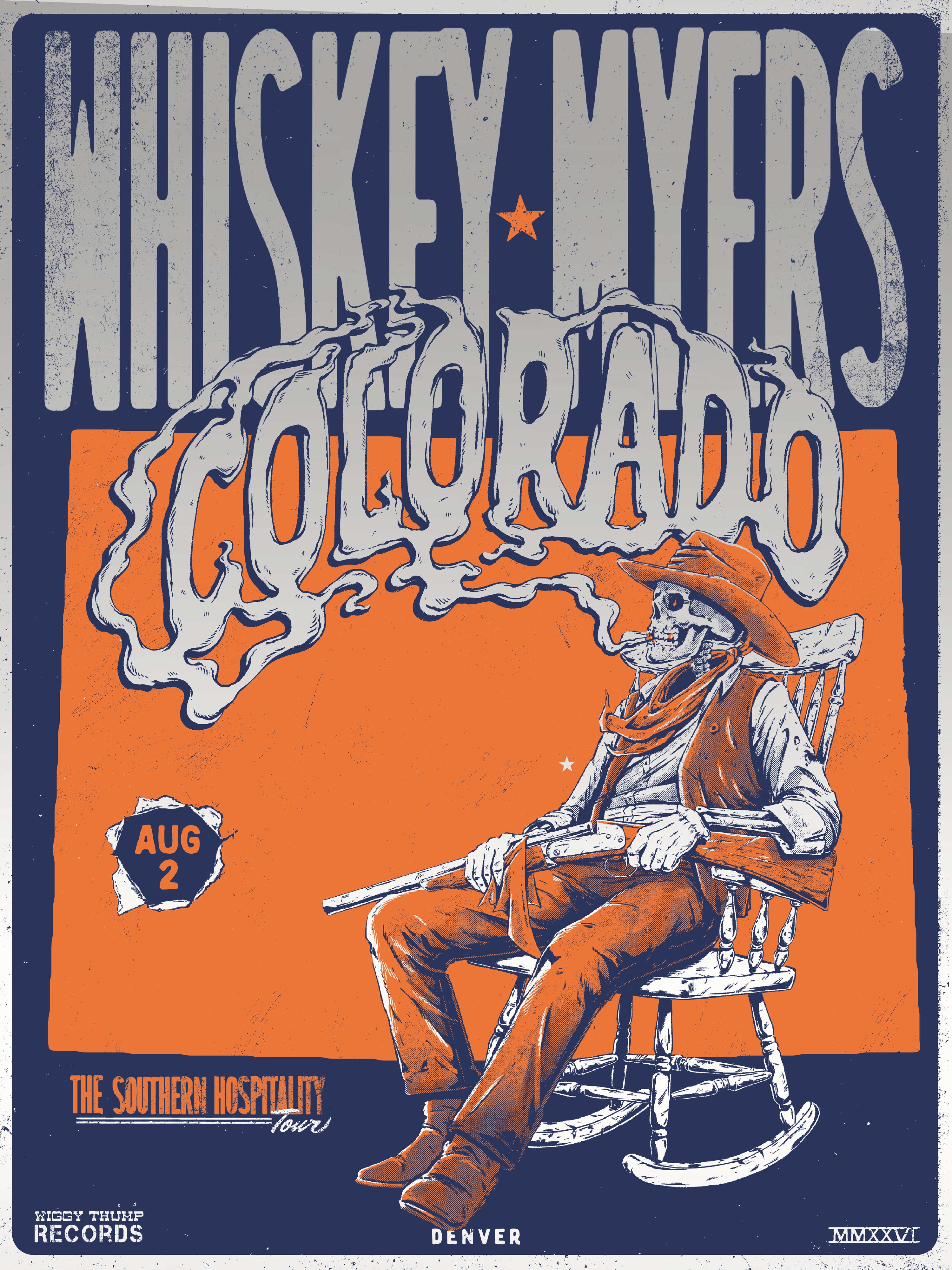 F41 | Whiskey Myers X Soundwaves Creative | Denver | Brushed Steel | 3DIAMOND