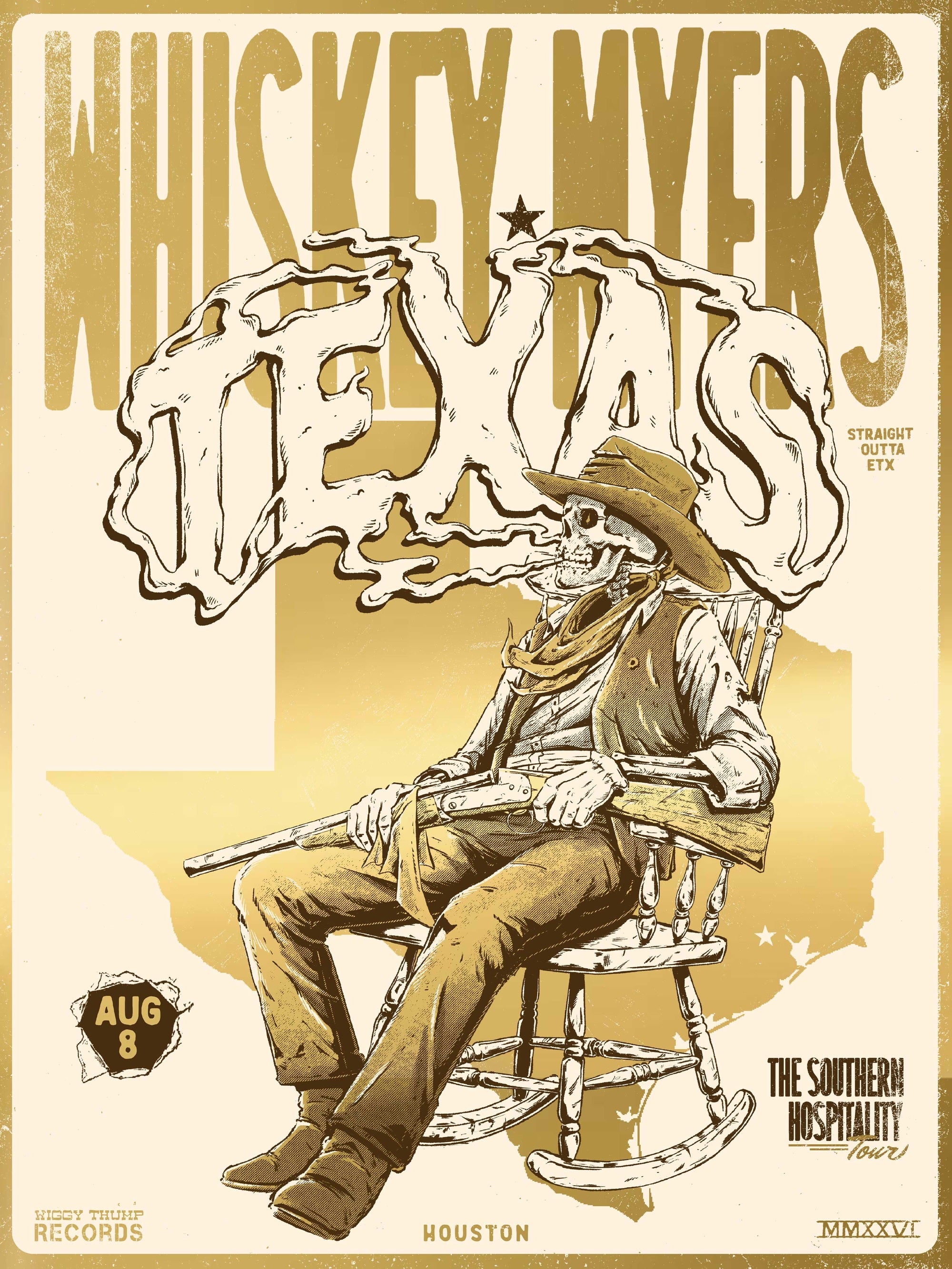 F43 | Whiskey Myers X Soundwaves Creative | Houston TX | 24K Gold | 3DIAMOND