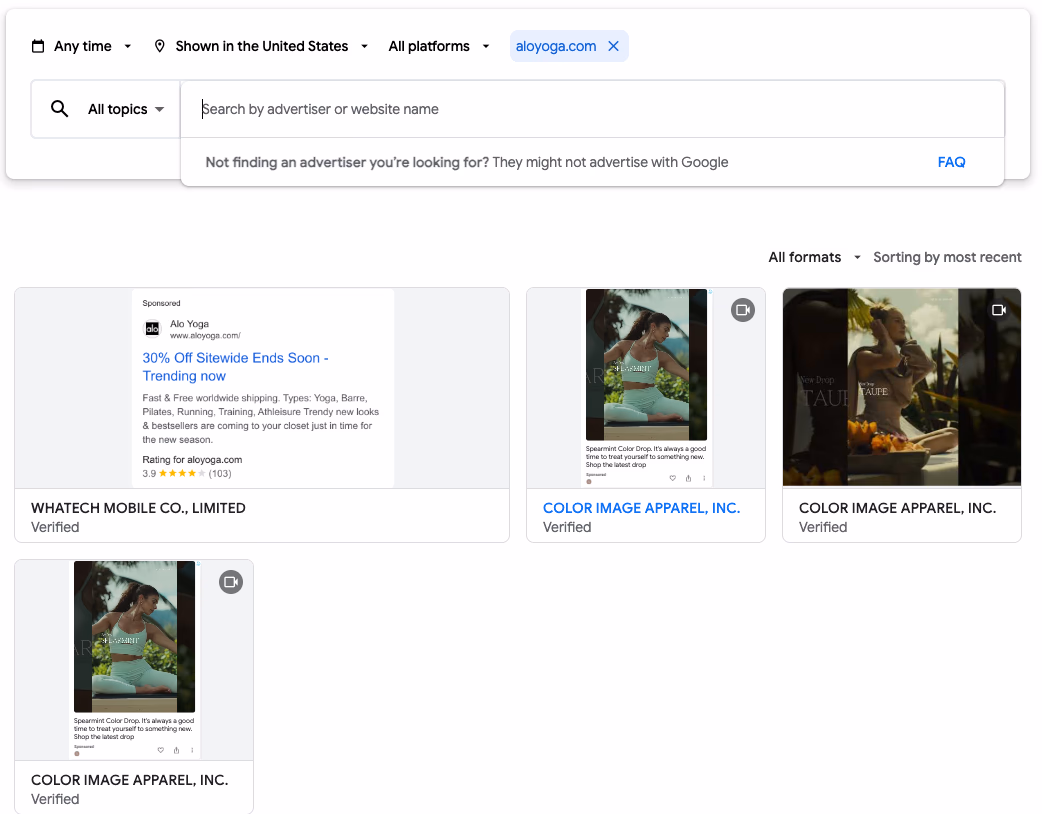 Google Ads Search Results