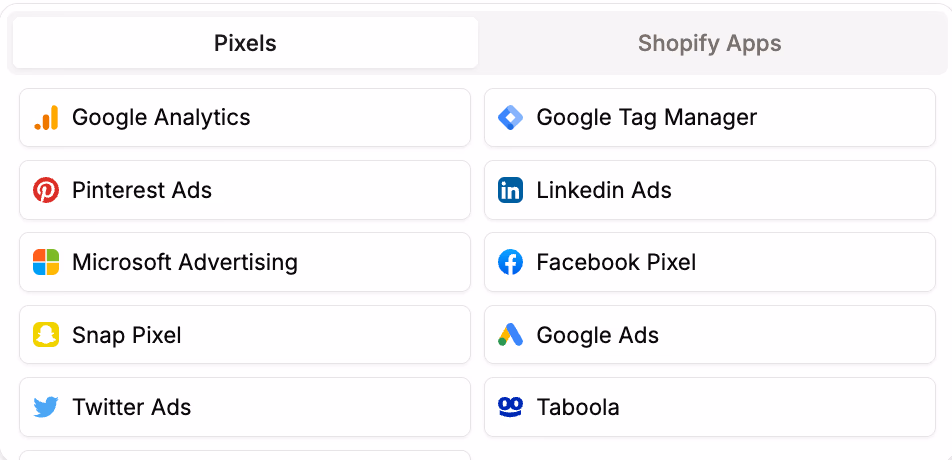 Pixels Shopify Apps