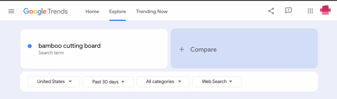Google Trends Search Term