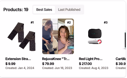 Product Sales Best Sellers