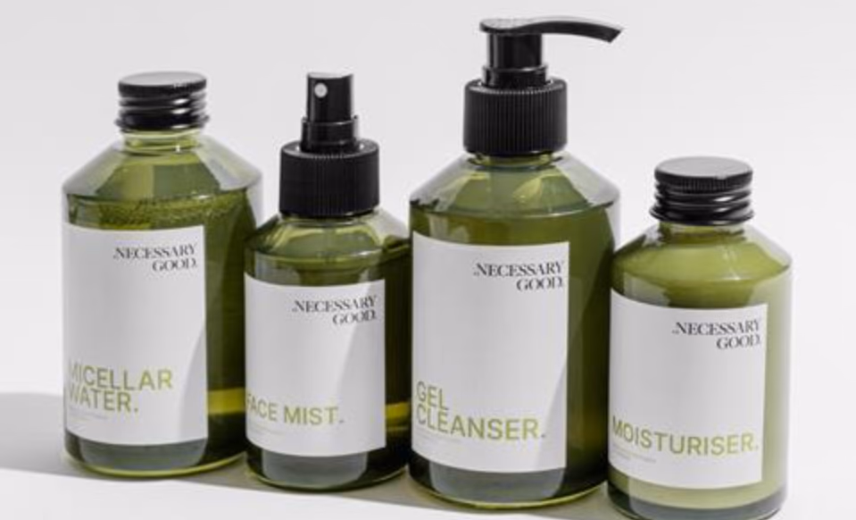 Green Skincare Product Bottles