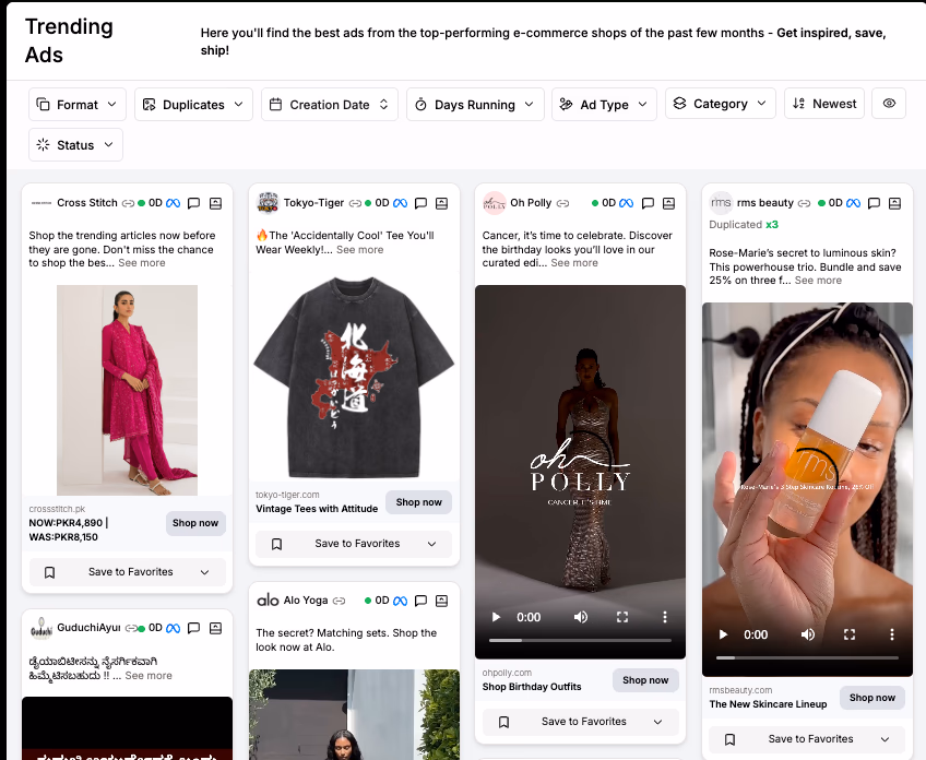 Ecommerce Ads Trending Products