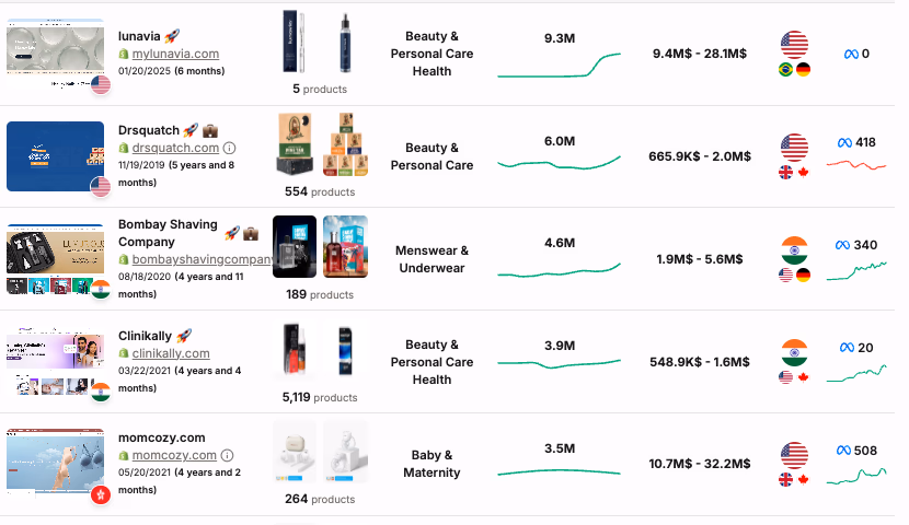 Ecommerce Brand Data Overview