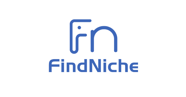Findniche Logo Blue On Black