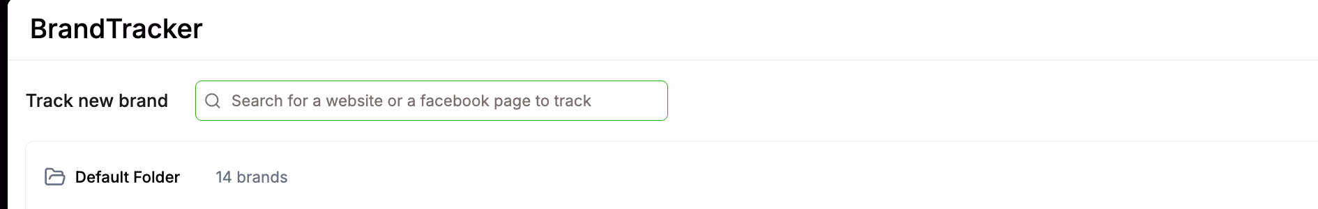 Brand Tracker Interface