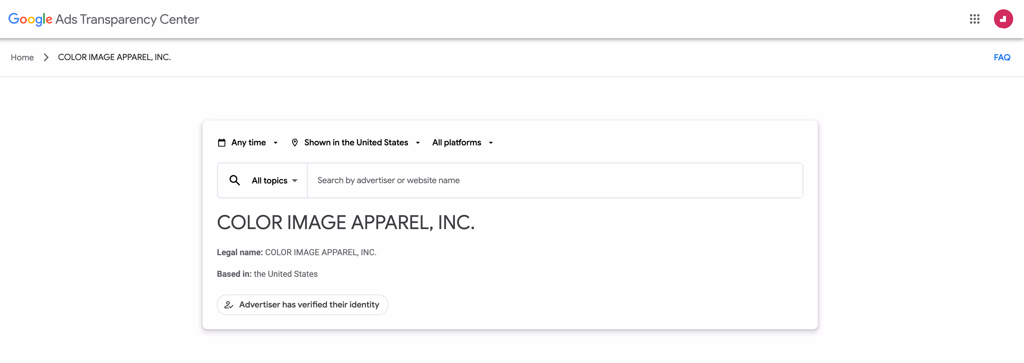 Google Ads Transparency Center