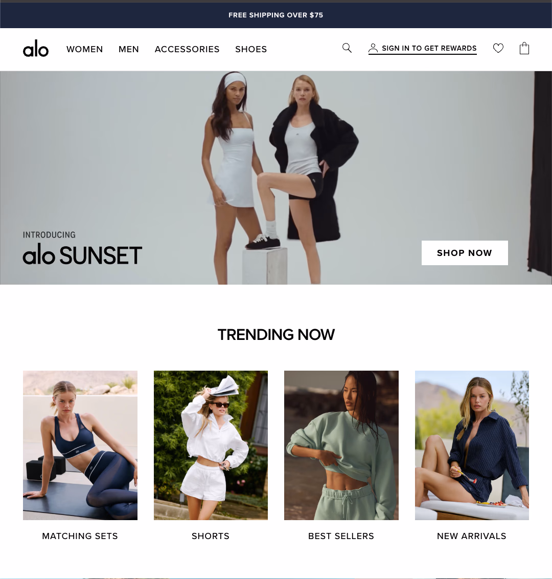 Alo Sunset Collection Campaign