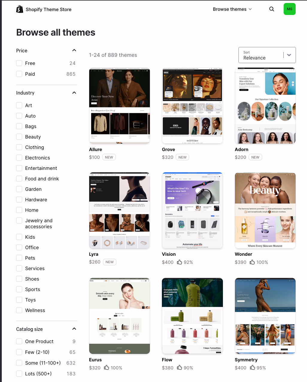 Shopify Theme Store Themes