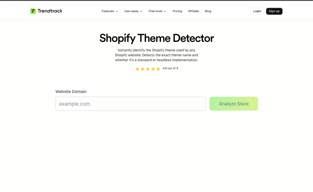 Shopify Theme Detector Tool