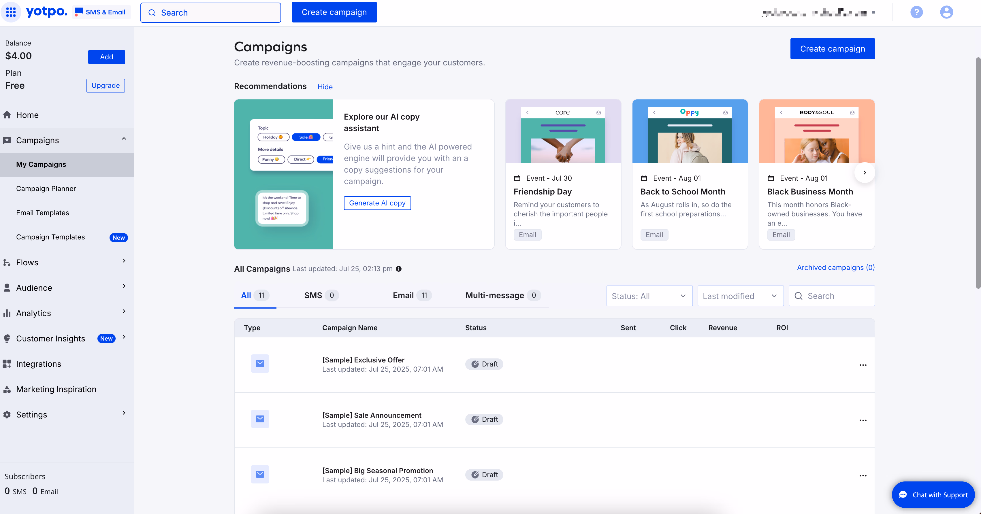 Yotpo Sms Email Campaigns
